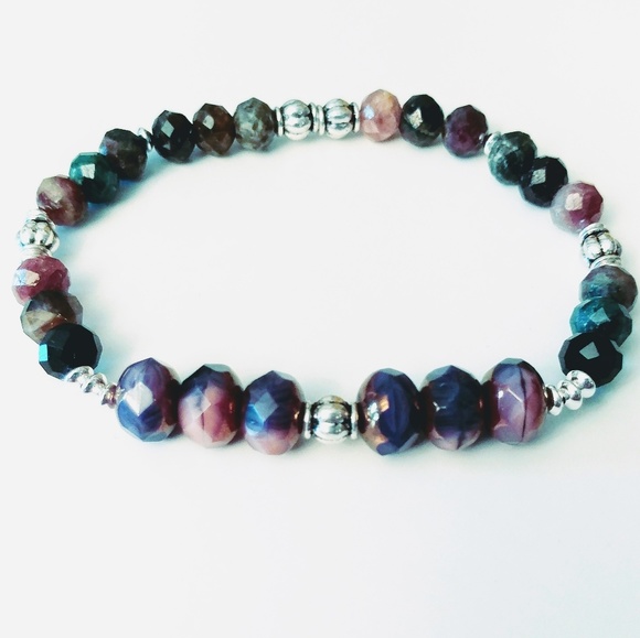 Handmade for Earthlings Jewelry - 🚫SOLD🚫🆕💜 Tourmaline, Silver & Glass 💜🆕